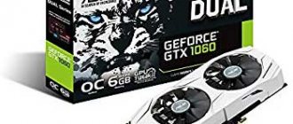 Geforce GTX 1060 graphics card